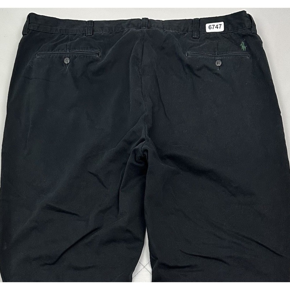 Polo Ralph Lauren Pleated Ethan Pants Men 40x32 VTG Y2K Dark Black Relaxed Chino